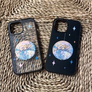 Casetify Black and Multicolor iPhone 13 Pro Max Disco Ball Phone Case (BUNDLE)